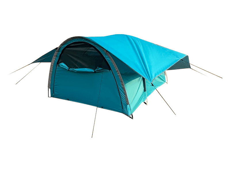 Šator za kampiranje s kamionetom na otvorenom