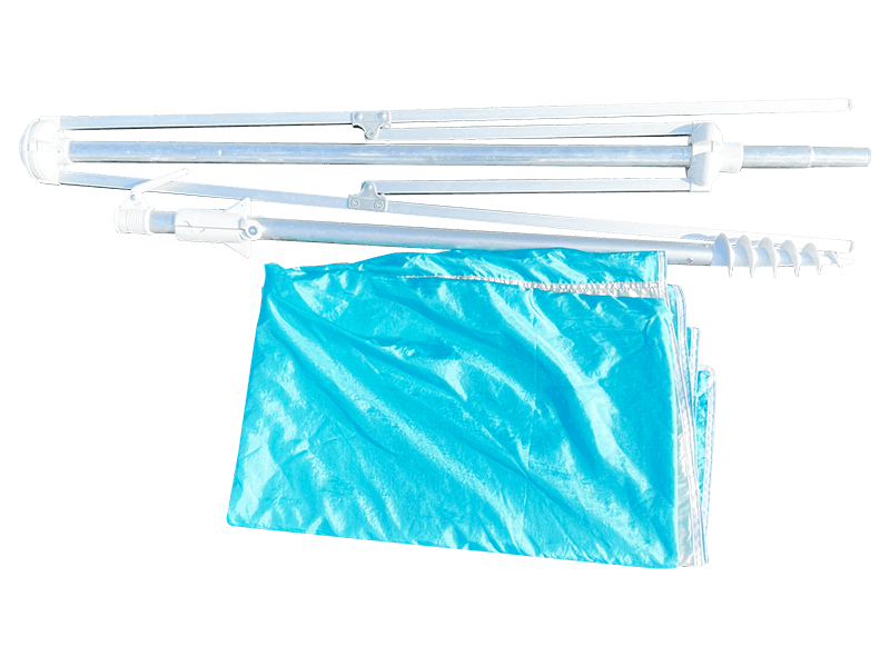 2,8*2,4M 2-rebrasti ukrasni suncobran za plažu