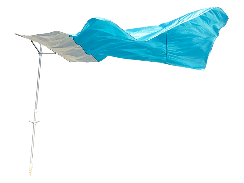2,8*2,4M 2-rebrasti ukrasni suncobran za plažu
