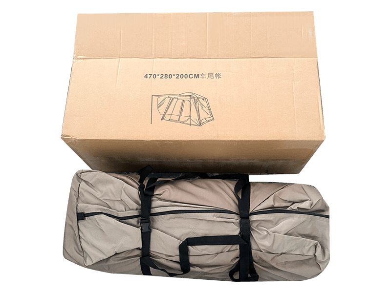 Dvoslojni šator za kampiranje na otvorenom koji se spaja na stražnji dio vozila