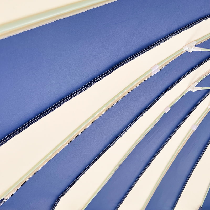 2,5 M plavo-bijeli kišobran pagoda u obliku krpica